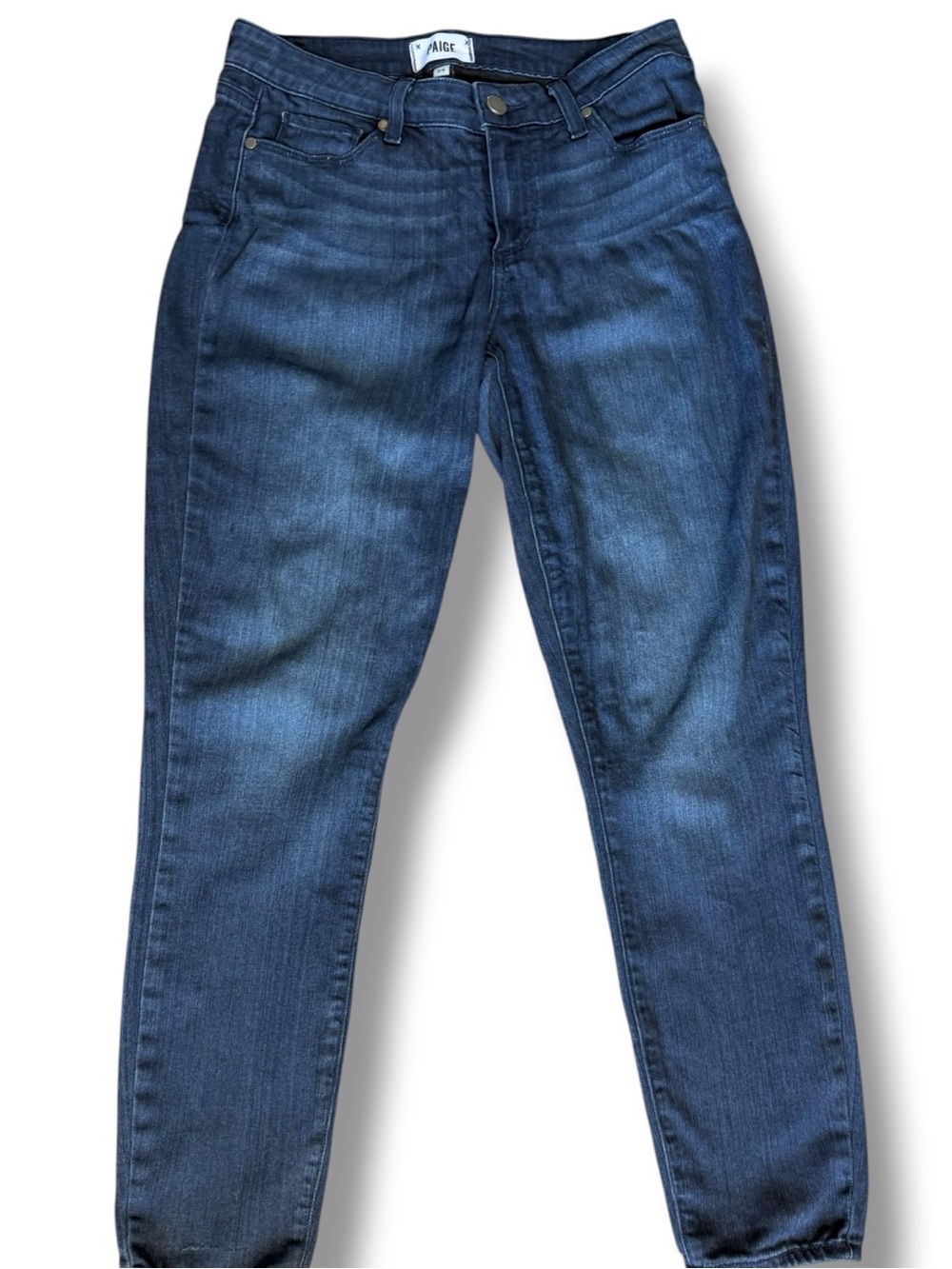 PAIGE Women's Ankle Jeans — Dark Blue Wash